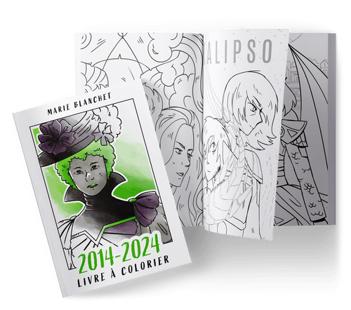 Couverture du livre à colorier 2014-2024 de Marie Blanchet